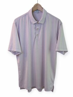 Peter Millar Summer Comfort Lavender Polo Shirt Short Sleeve Medium